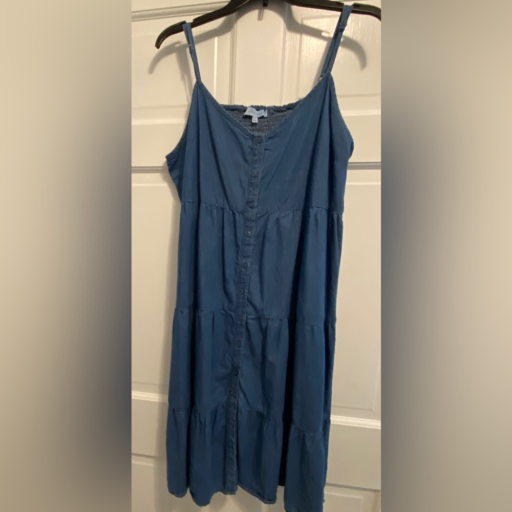 Denim tiered dress